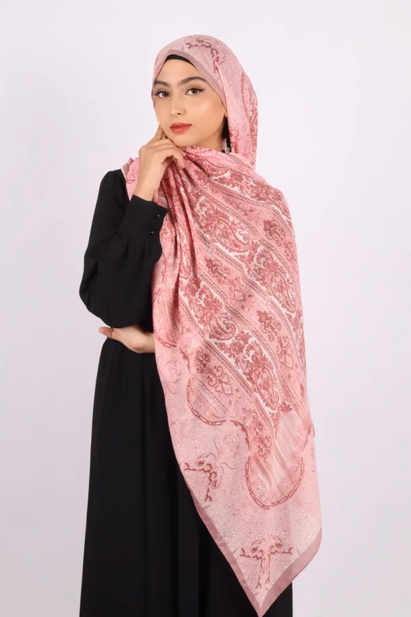 A648F6DA-3ED6-42EF-B327-174972C271BF Gulabi Pashmina Print Premium Viscose Hijab - Image 1