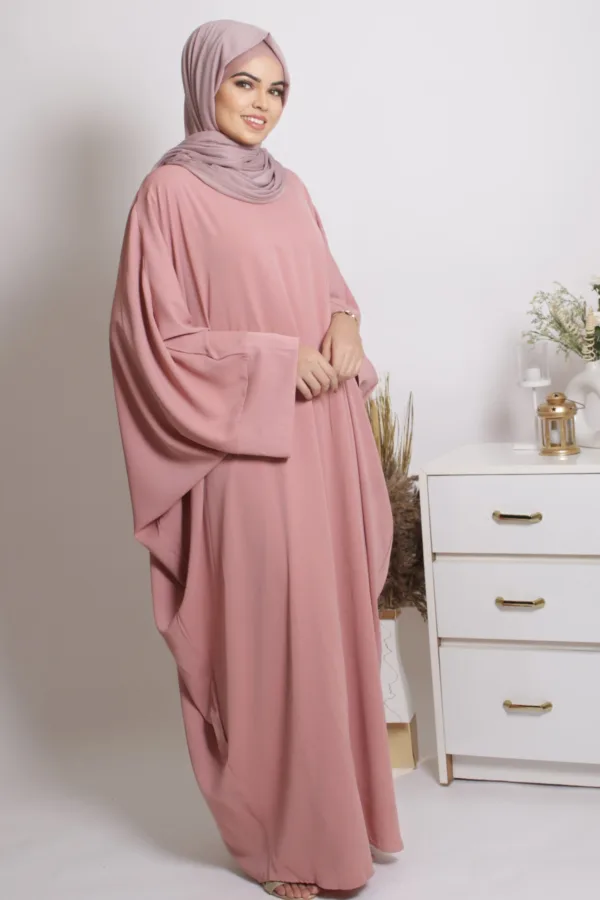 Farasha Kaftan Abaya - Blush Pink - Image 3
