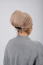 Mahogany Tieback Hijab Cap - Image 2