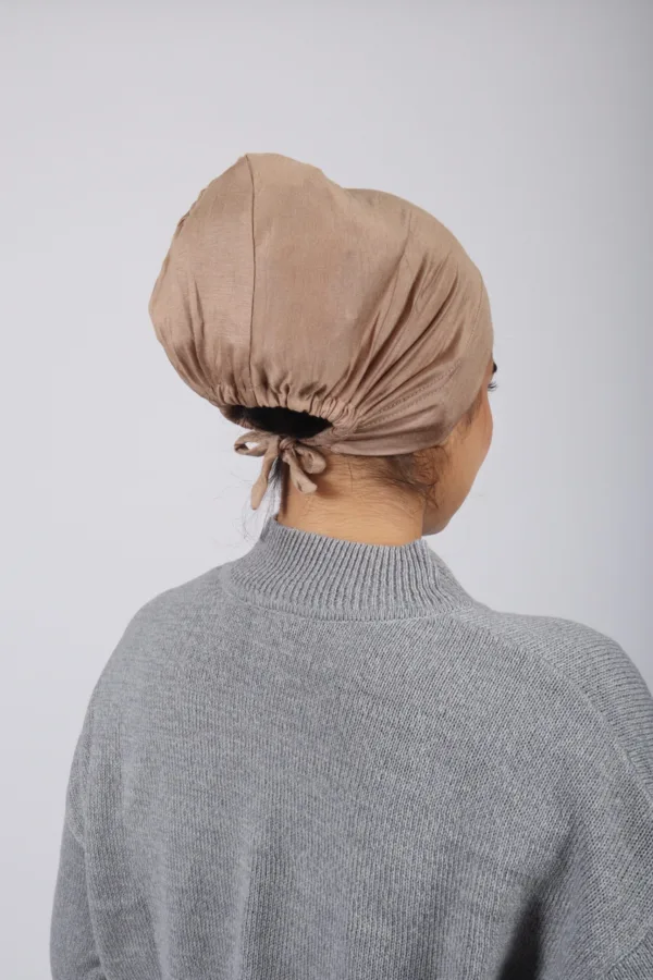 Mahogany Tieback Hijab Cap - Image 2