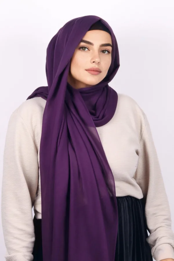 Plum Purple Modal Hijab - Image 3