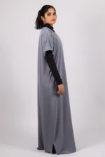 Inner Layering Half-Sleeve Dress / Slip – Grey