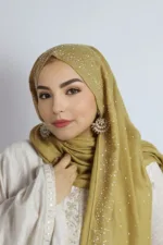 Sandalwood Cotton Stone Drop Hijab - Image 2