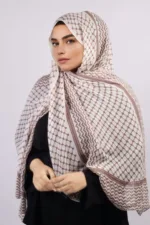 Old Rose Modal Keffiyeh Hijab - Image 4