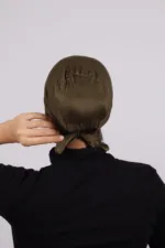 Olive Tieback Hijab Cap - Image 2