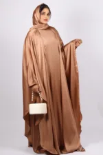 Hoorein Luxury Wedding 3-piece Butterfly Kaftan Abaya Set - Gold Dust - Image 2