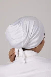 White Tieback Hijab Cap