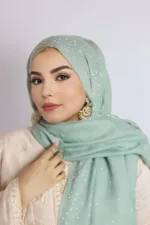 Mint Muse Cotton Stone Drop Hijab - Image 3