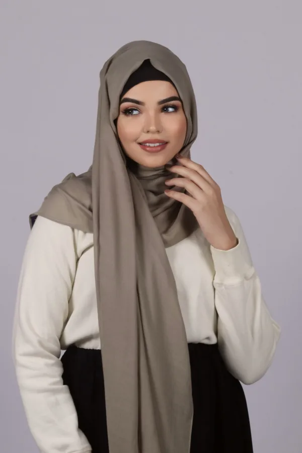 B2B036CF-CDD4-4FE5-83DE-03FF3FB7FEEA.jpeg Greige Modal Hijab - Image 1