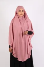 Arwa Firdaus Khimar Puce Pink - Image 2