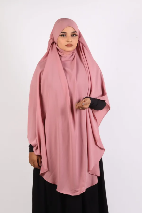 Arwa Firdaus Khimar Puce Pink - Image 2