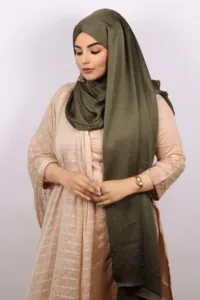 Raisin Rhinestone Silk Hijab
