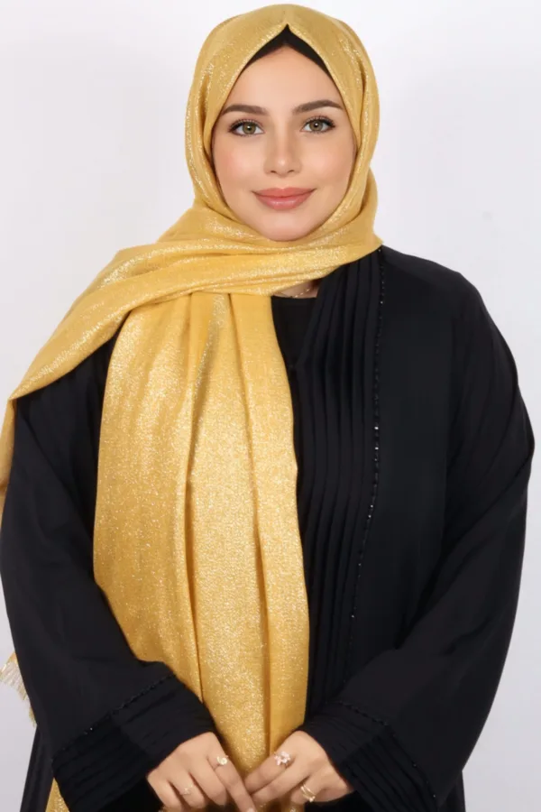 Perfect Gold Premium Zari Hijab - Image 3