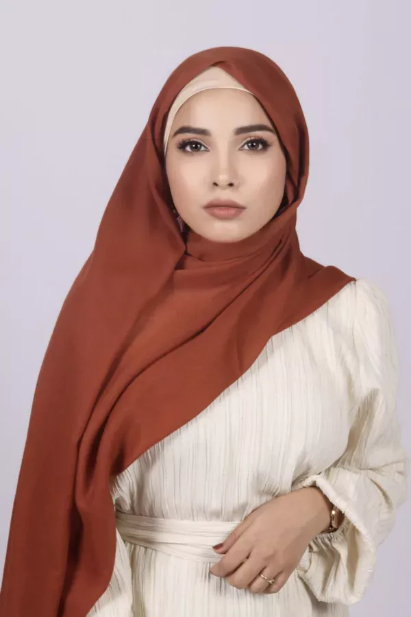 Tangerine Classic Cotton Hijab - Image 1