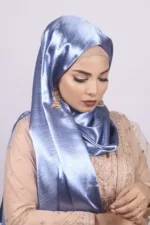 Horus Marble Satin Hijab - Image 2