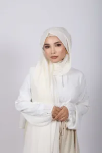 Cream Premium Chiffon Hijab