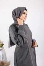 Malika 3-piece Luxury Crystal Emirati Abaya Set - Image 7