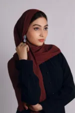 Bronze Brown Shimmer Chiffon Hijab