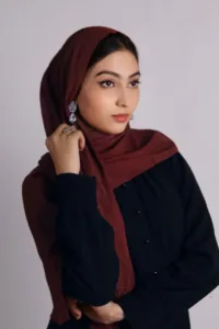 Bronze Brown Shimmer Chiffon Hijab