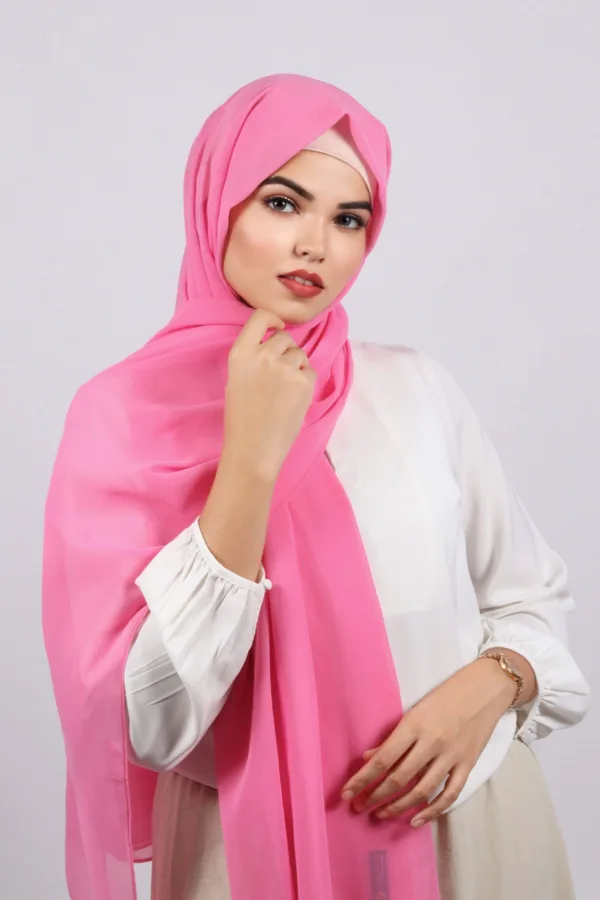 BAC4CE3A-C086-4245-B028-79041936730E-2.jpeg Fairy Pink Premium Chiffon Hijabs - Image 1
