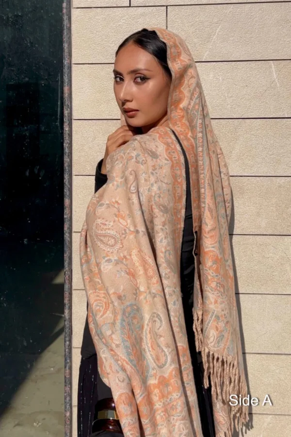 Noorjahan Double Sided Pashmina Shawl - Image 3