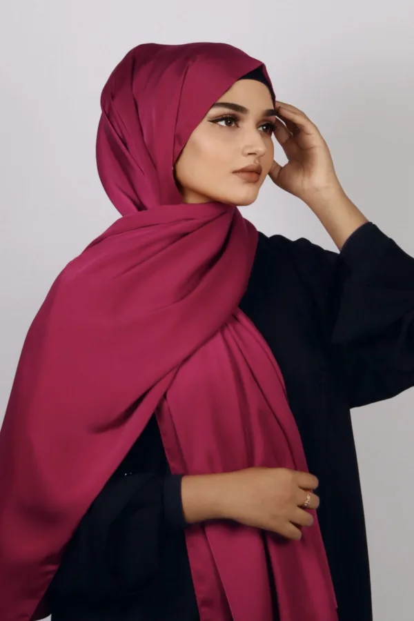 Cherry Medina Silk Hijab - Image 2