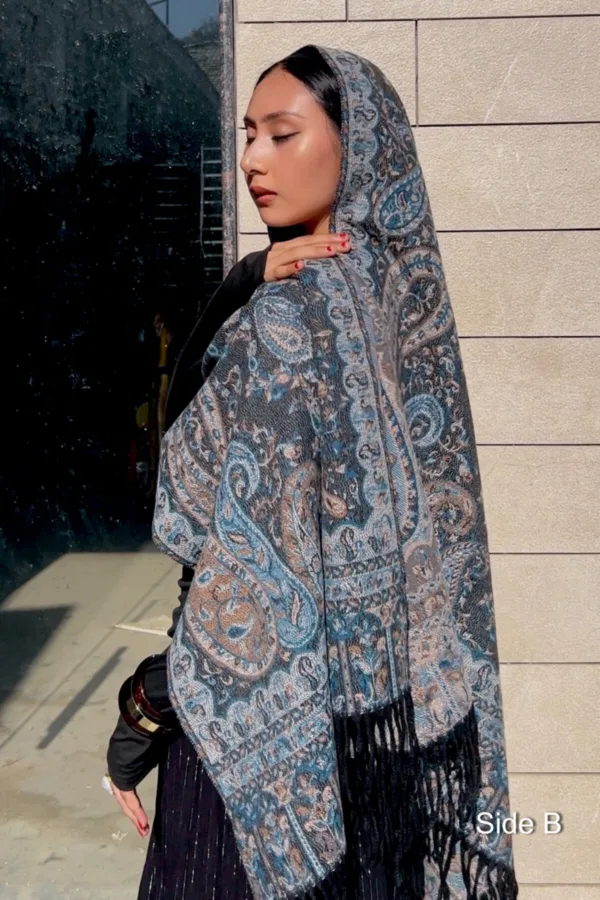 Maghribi Double Sided Pashmina Shawl - Image 2