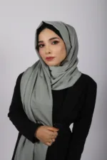 Mint Turkish Satin Hijab - Image 2