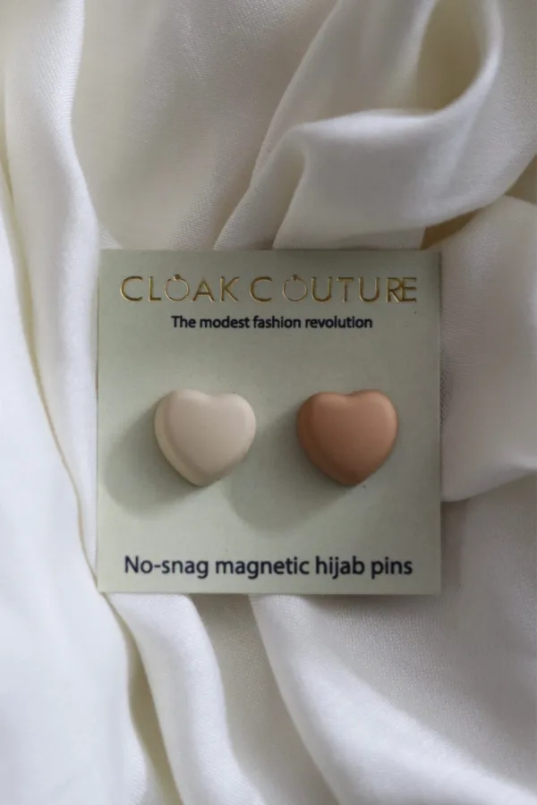 Nude Heart Shaped No Snag Magnets ( set of 2) - Image 1