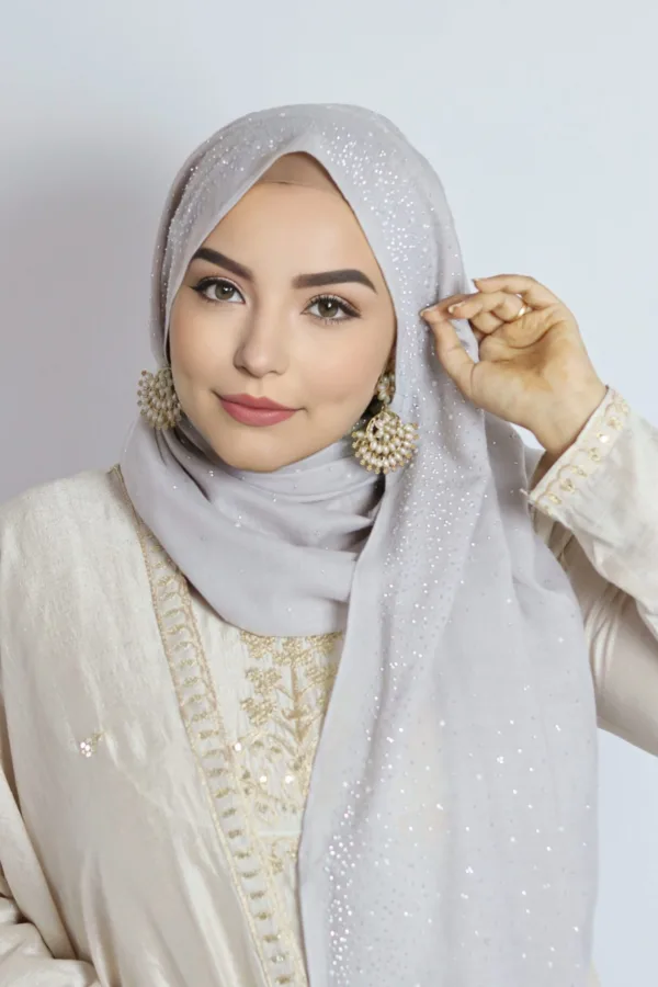 Ash Cotton Stone Drop Hijab - Image 3
