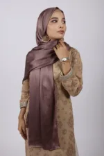 Mocha Muna Satin Hijab