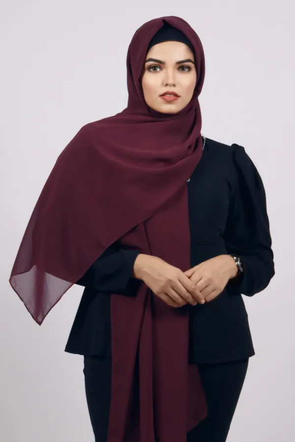 Rouge Premium Chiffon Hijab - Image 2