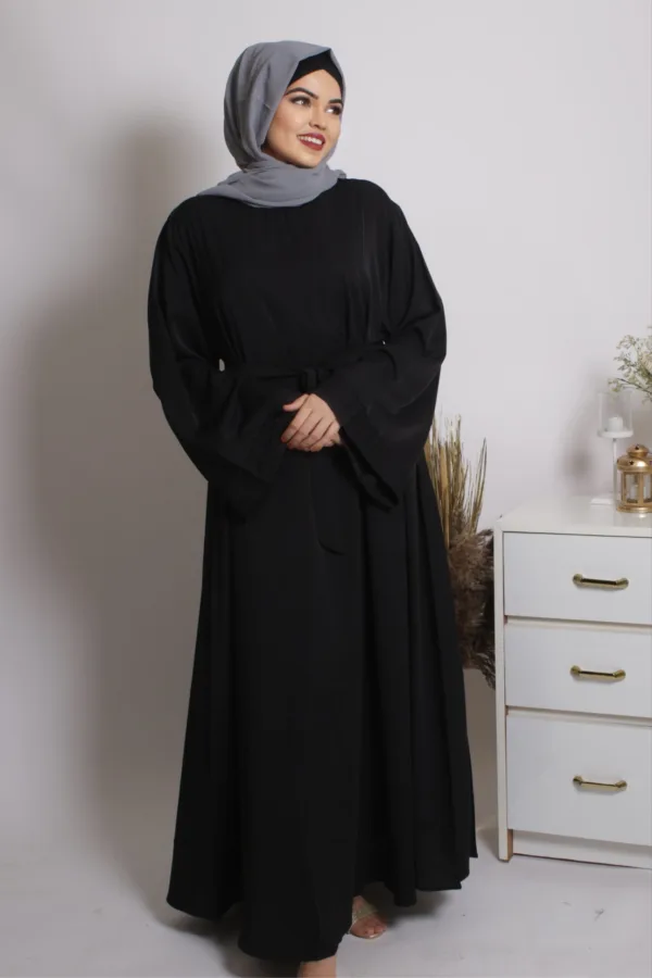 Eve Classic Abaya Dress - Black - Image 2