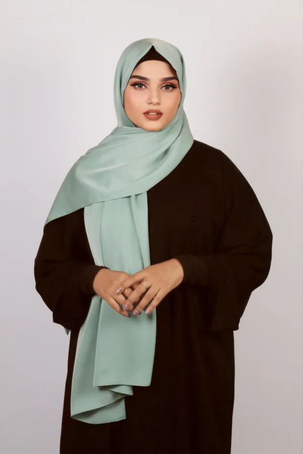Turquoise Medina Silk Hijab - Image 1