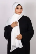 White Forest Medina Silk Hijab - Image 2