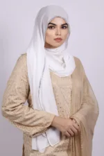 White Crystal Hijab - Image 2
