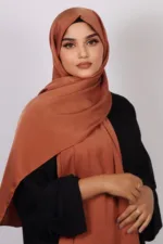 Tangerine Medina Silk Hijab - Image 3