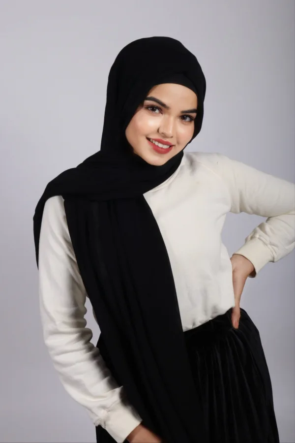 CB339C41-15EC-44D8-994E-C8D1AA0639F0-1.jpeg Black Modal Hijab - Image 1