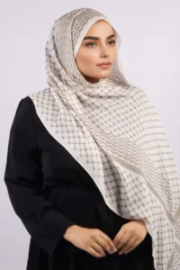 Beige Modal Keffiyeh Hijab