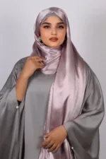 Plush Pink Marble Satin Hijab