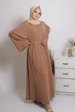 Eve Classic Abaya Dress - Tan
