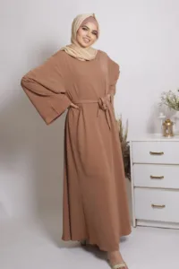 Eve Classic Abaya Dress - Tan