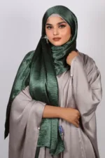 Opal green Marble Satin Hijab - Image 2