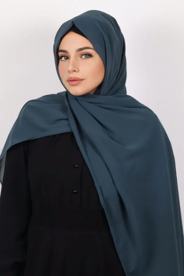 Slate Supreme Georgette Hijab - Image 1