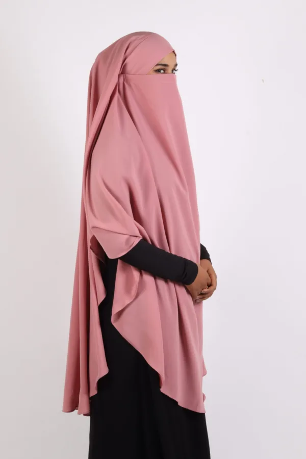 Arwa Firdaus Khimar Puce Pink - Image 1