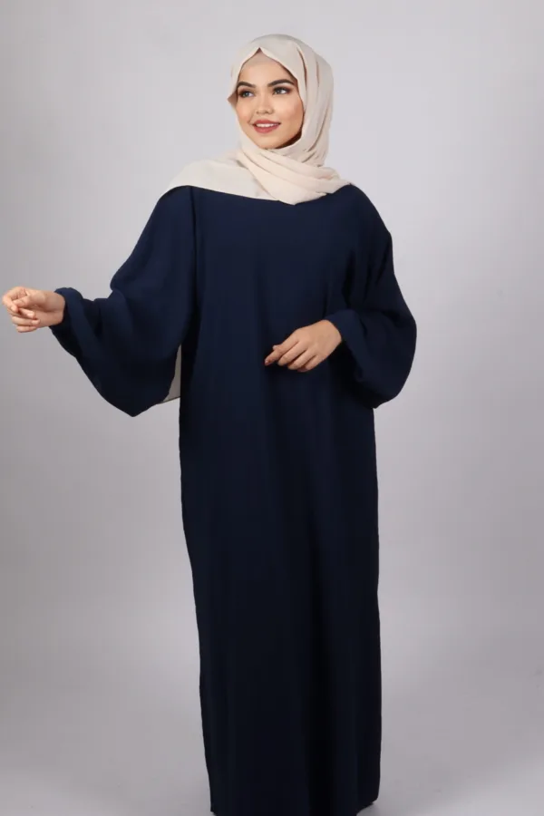 CFCD2389-ADF2-4CCF-B948-2FECBD647EDA.jpeg Elyssa Premium Jazz Abaya Set with complimentary Khimar - Deep Blue - Image 1