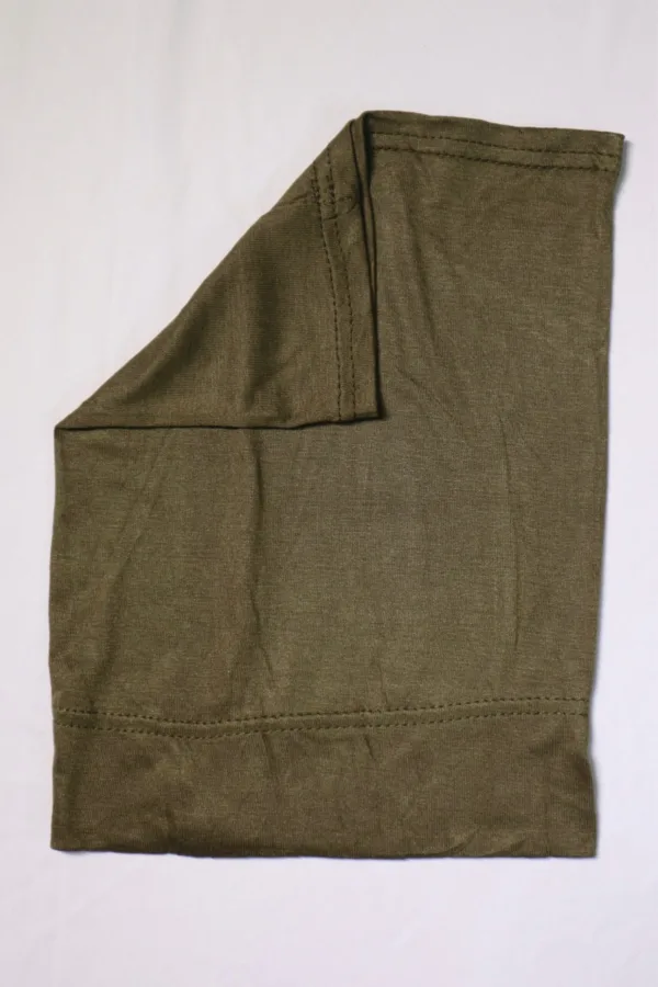 Olive Jersey Cotton Tube Hijab Cap - Image 2