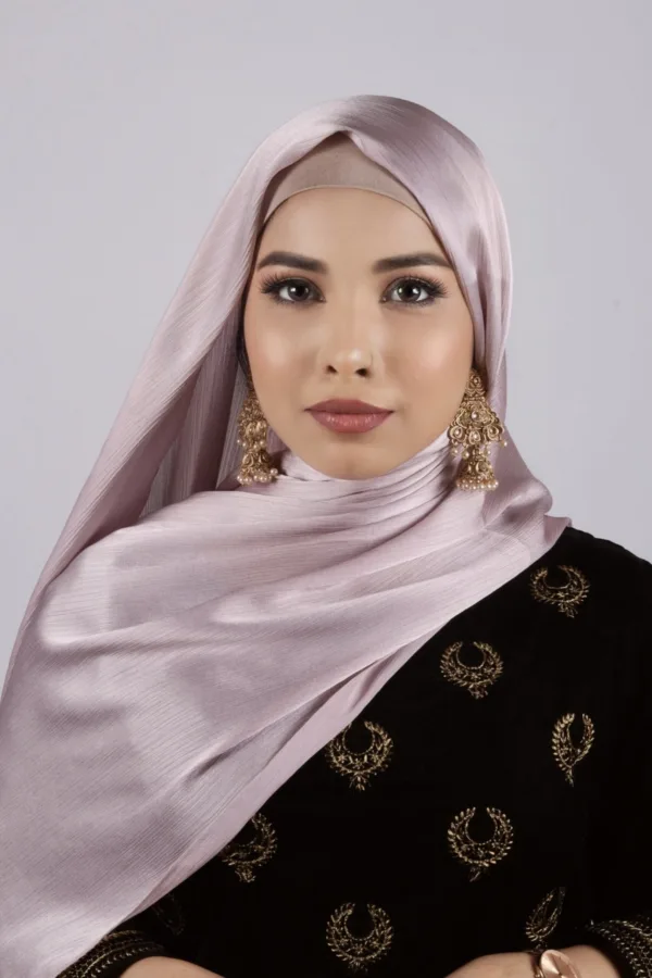 Pastel Snow Muna Satin Hijab - Image 2