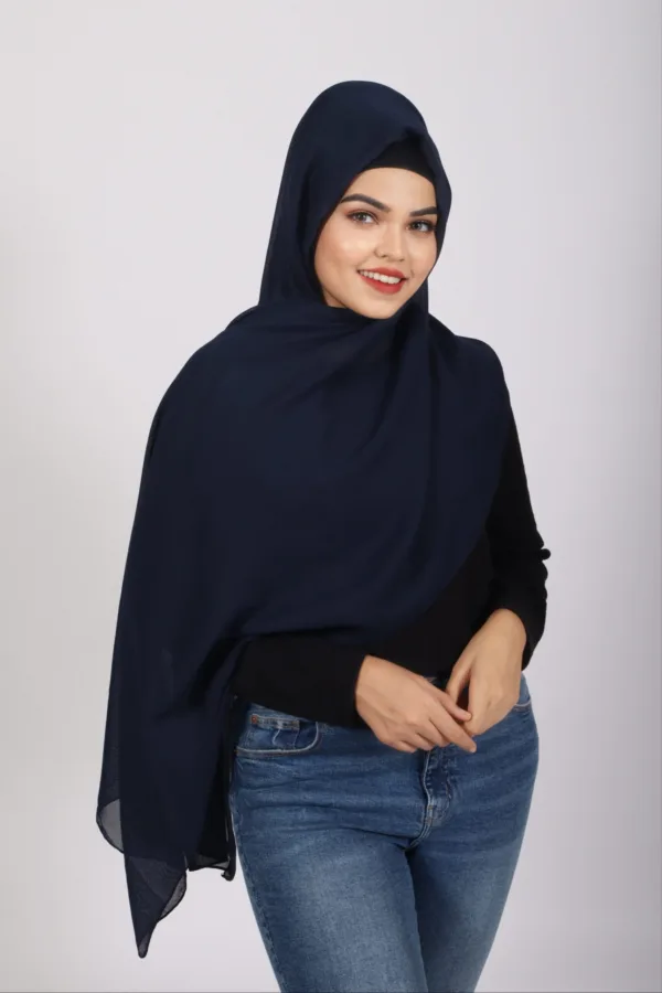 Navy Internet Cotton Hijab - Image 1