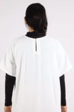 Inner Layering Half-Sleeve Dress / Slip – White - Image 3